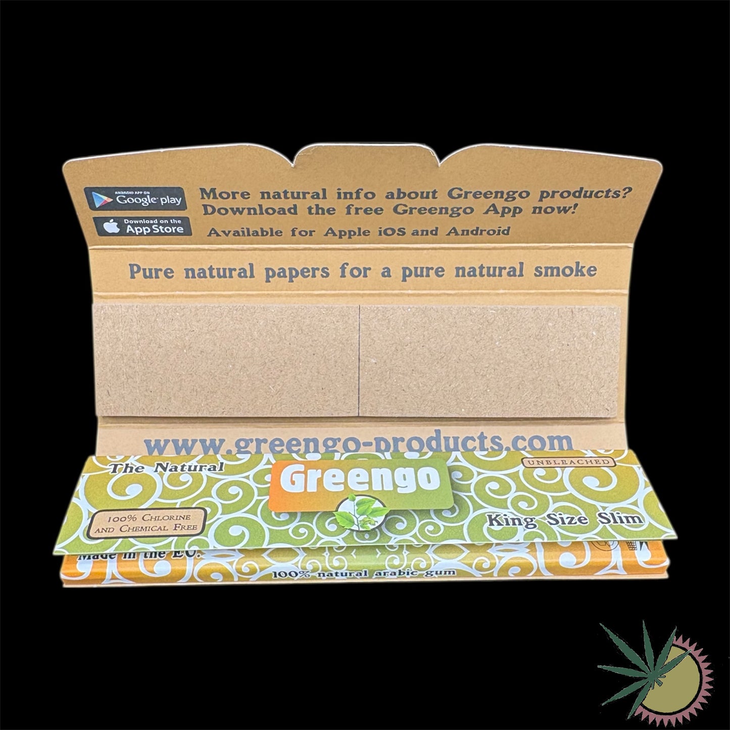 Greengo Longpapers ungebleicht King Size Slim + Filtertips