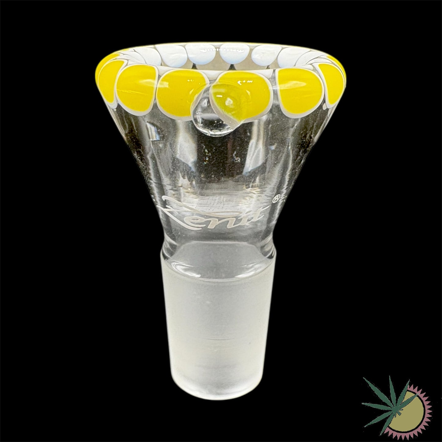 Zenit Bongkopf Weiß-Gelbes Rasta 18.8er Schliff Turbo