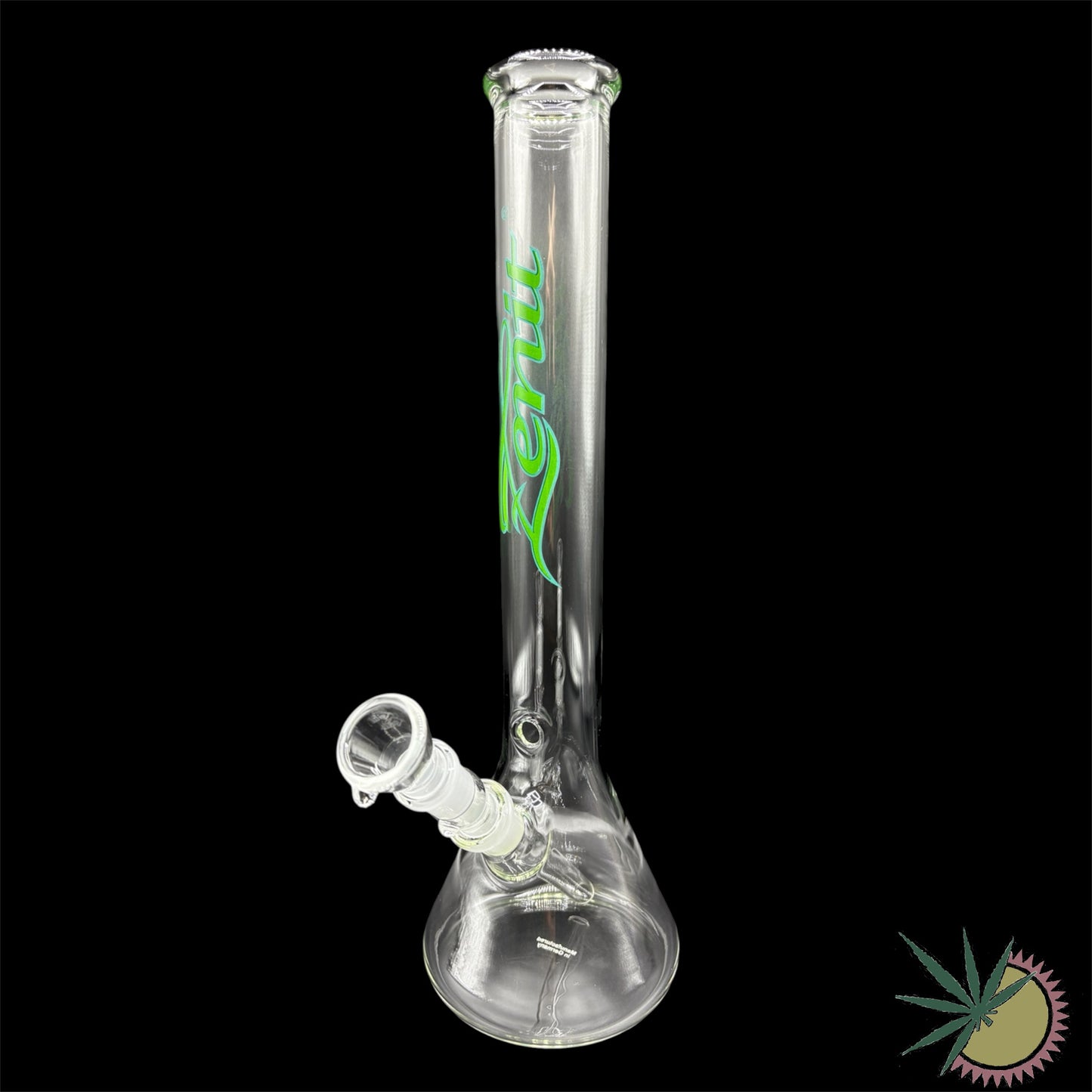 Zenit Bong Beaker 18.8er Schliff Grünes Logo 3.5mm 40cm Kickloch