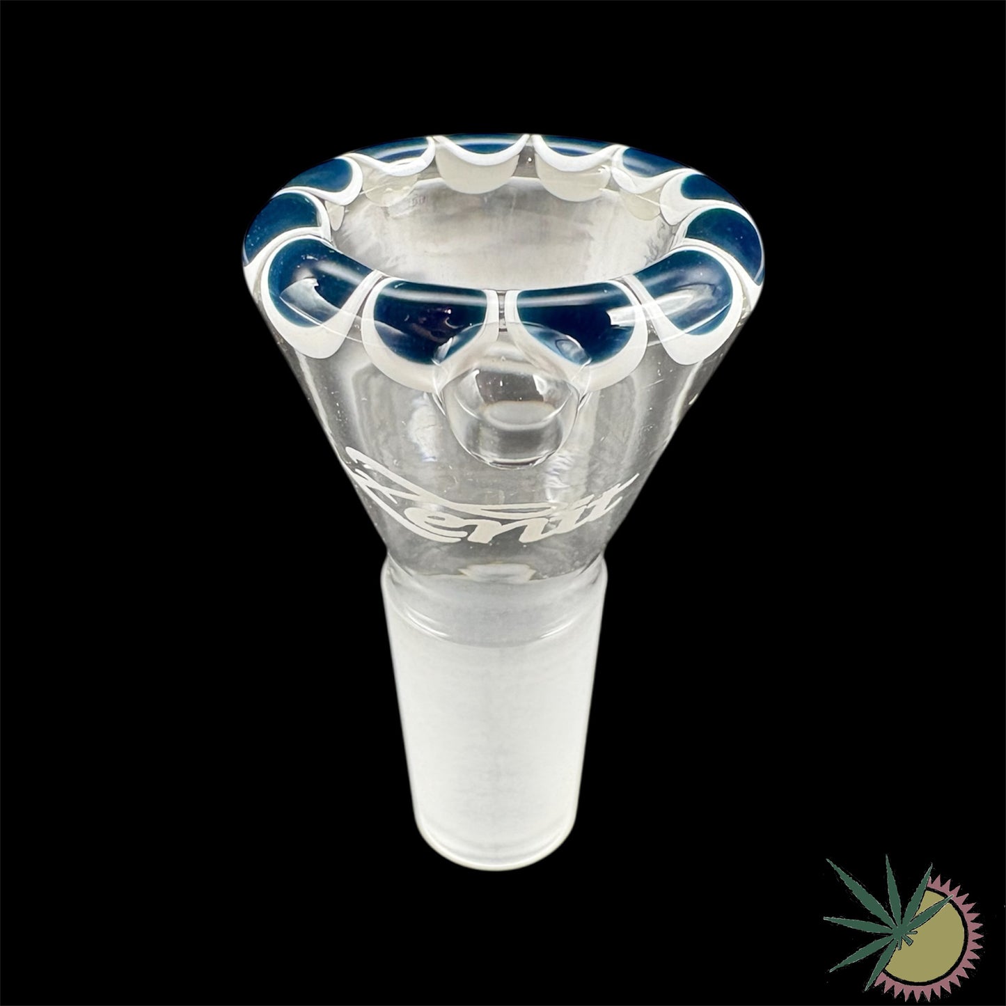 Zenit Bongkopf Dunkelblau-Weißes Rasta 14.5er Schliff Turbo