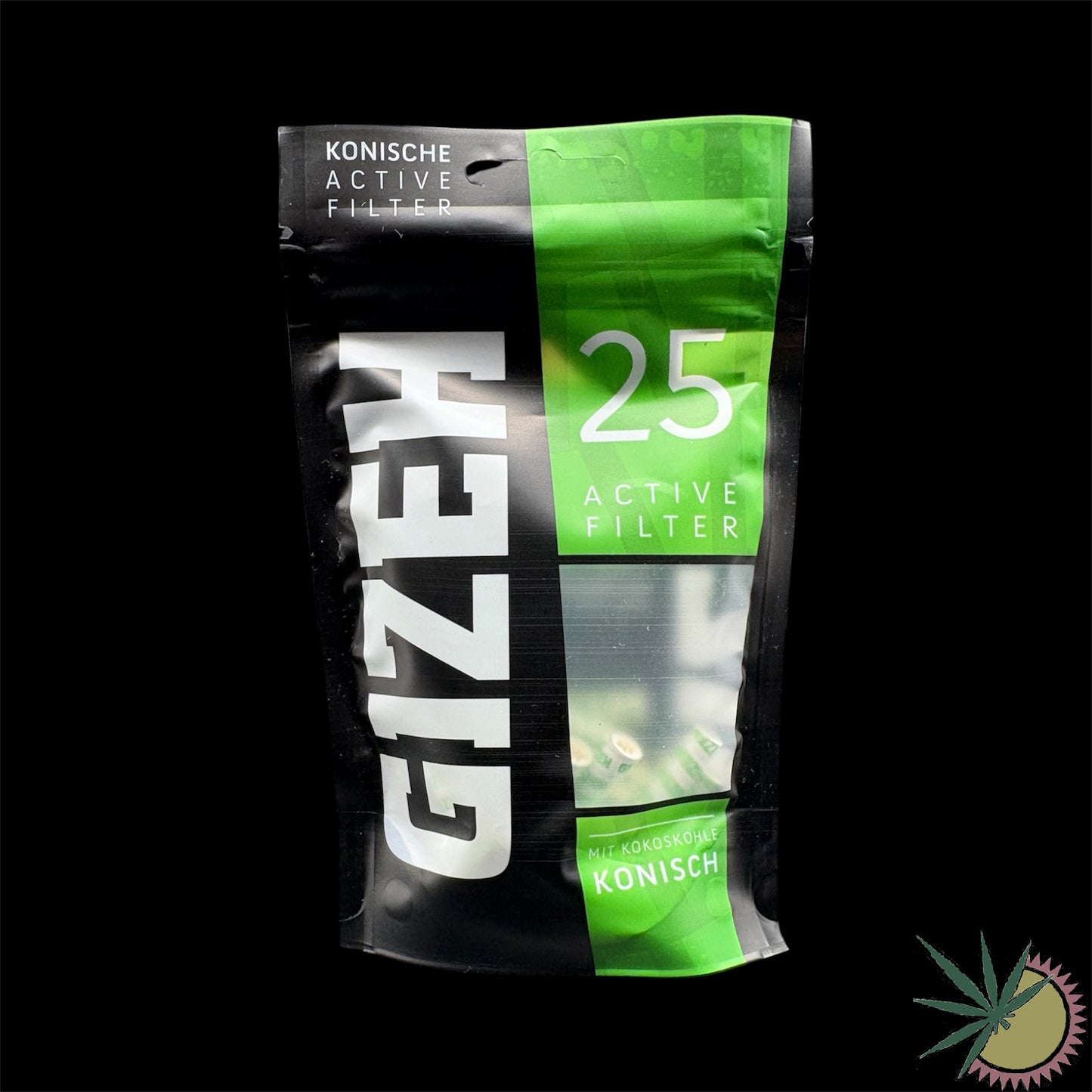 Gizeh konische Aktivkohlefilter Ø6mm > 7mm 1 Packung á 25 Stück Weiß