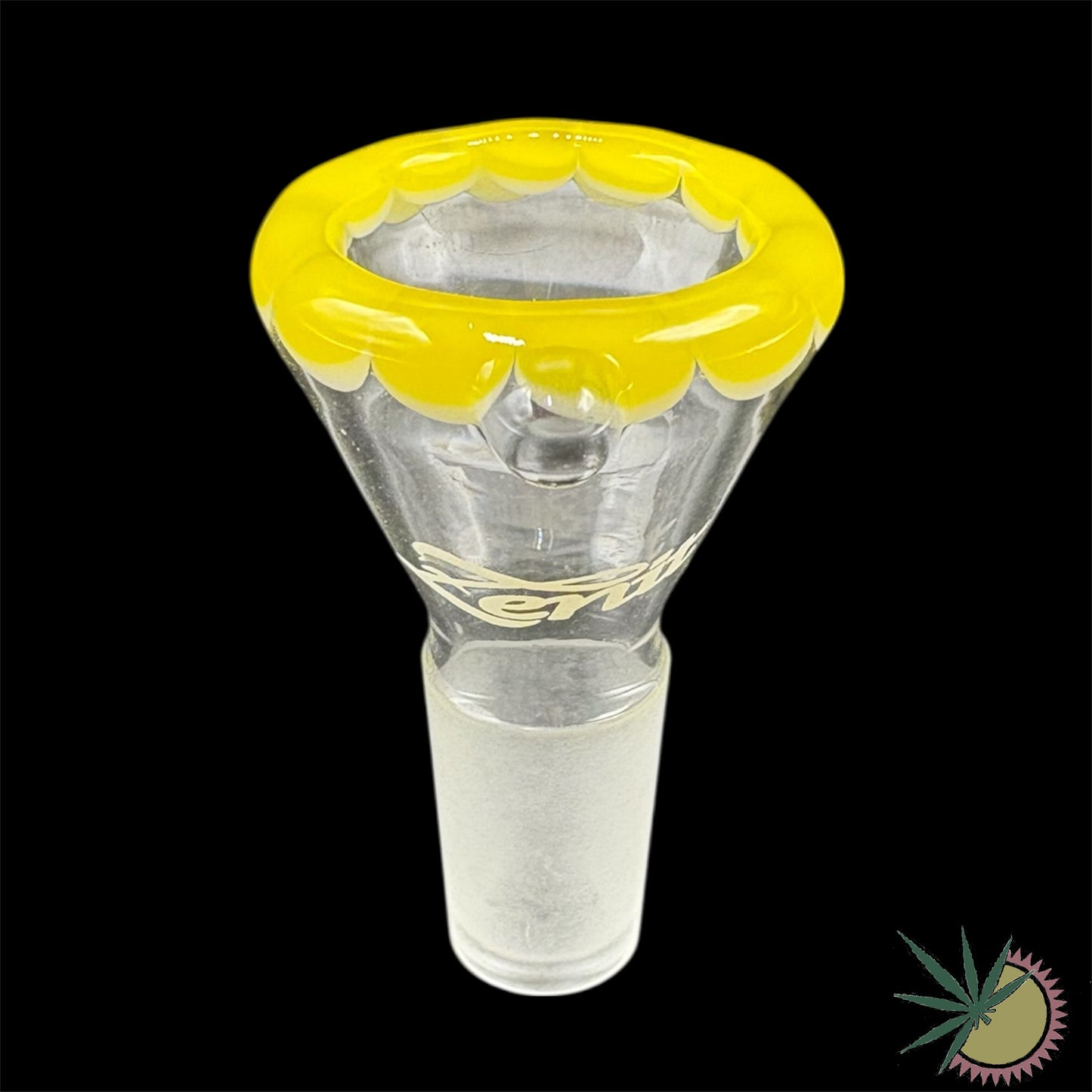 Zenit Bongkopf Gelb-Weißes Rasta 14.5er Schliff Turbo