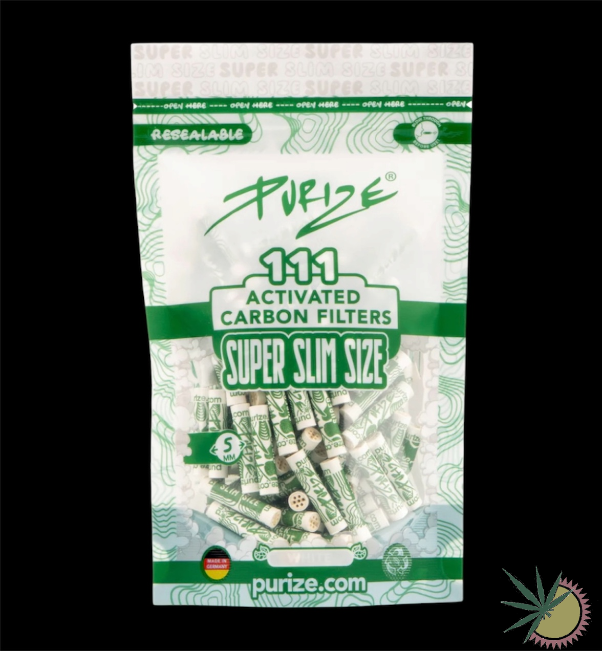 Purize Aktivkohlefilter Ø5mm Super Slim 1 Packung á 111 Stück
