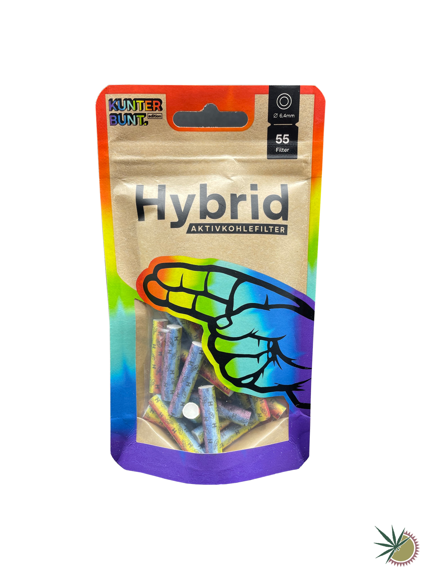 Hybrid Supreme Aktivkohlefilter Rainbow Ø6.4mm 1 Packung á 55 Stück