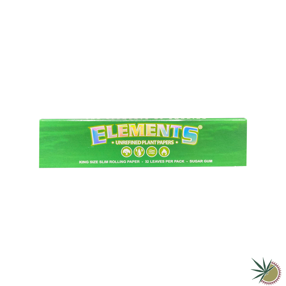 Elements Longpapers Grün King Size Slim aus Pflanzenfasern