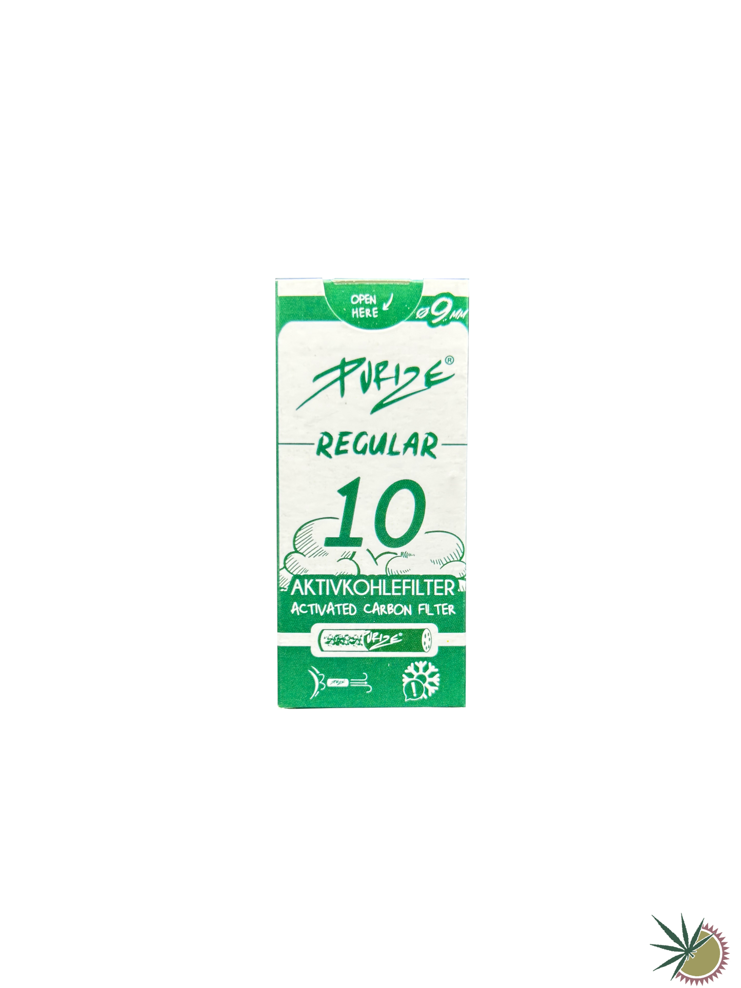 Purize Aktivkohlefilter Ø9mm Regular 1 Packung á 10 Stück