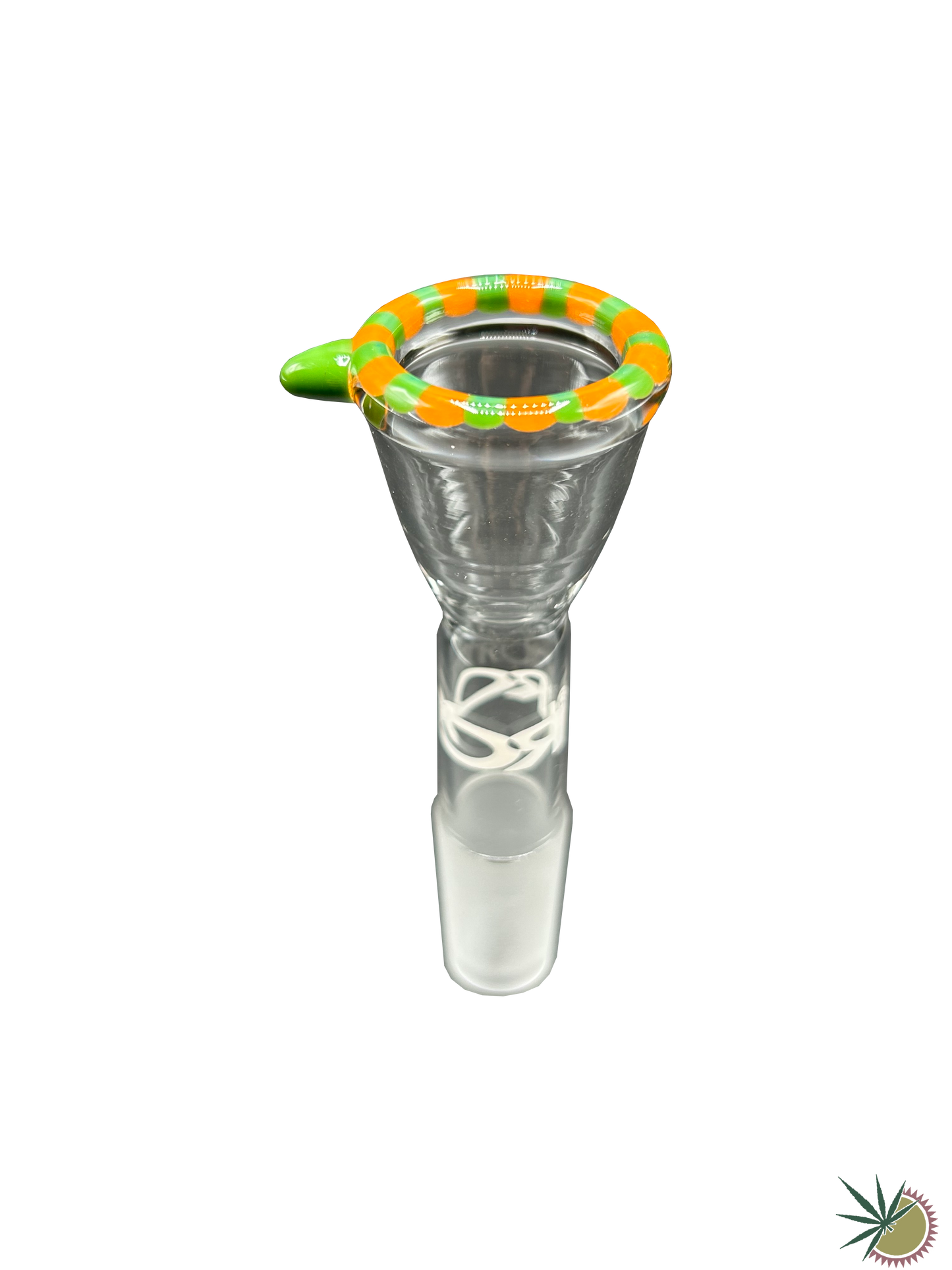 ROOR Bongkopf "Grün-Orangenes Rasta" 14.5er Schliff