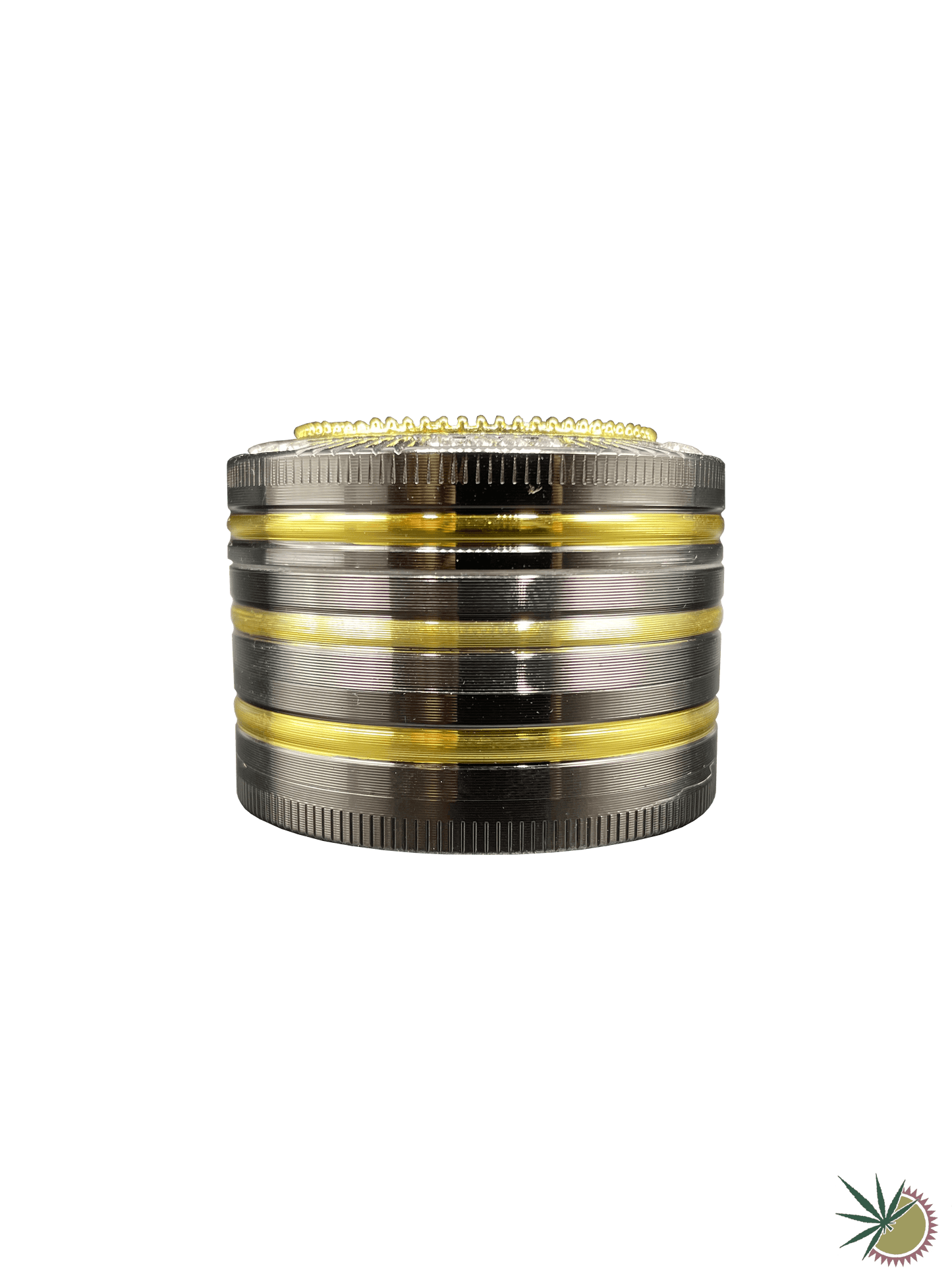 Grinder 4-teilig "Bling Bling Leaf" Ø50mm aus Metall - THC Headshop