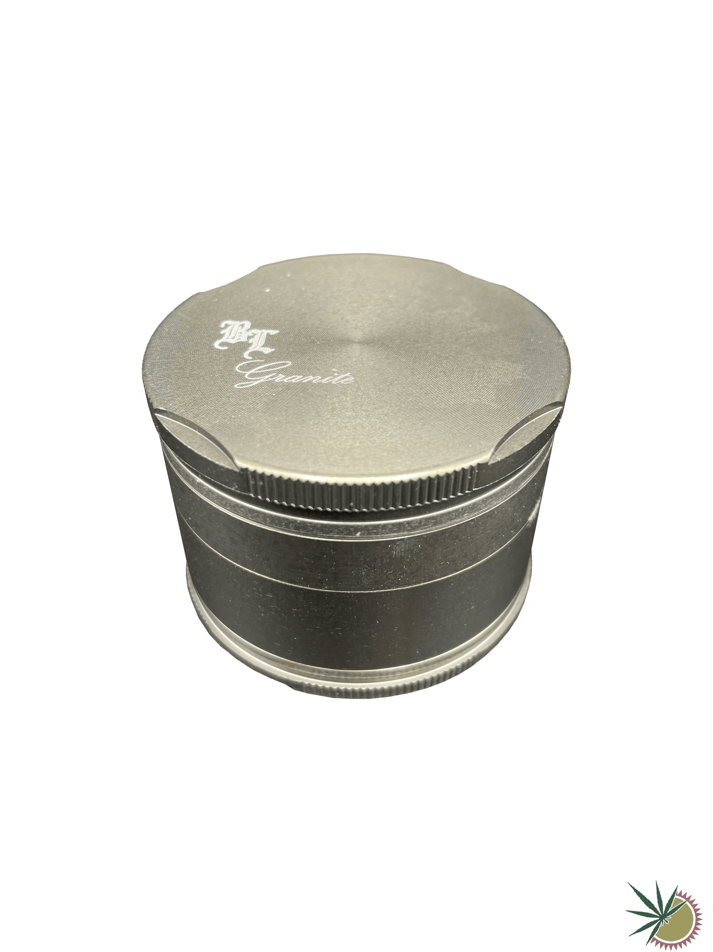 Grinder 4-teilig "Black Leaf Granite" Ø63mm aus gehärtetem Metall - THC Headshop