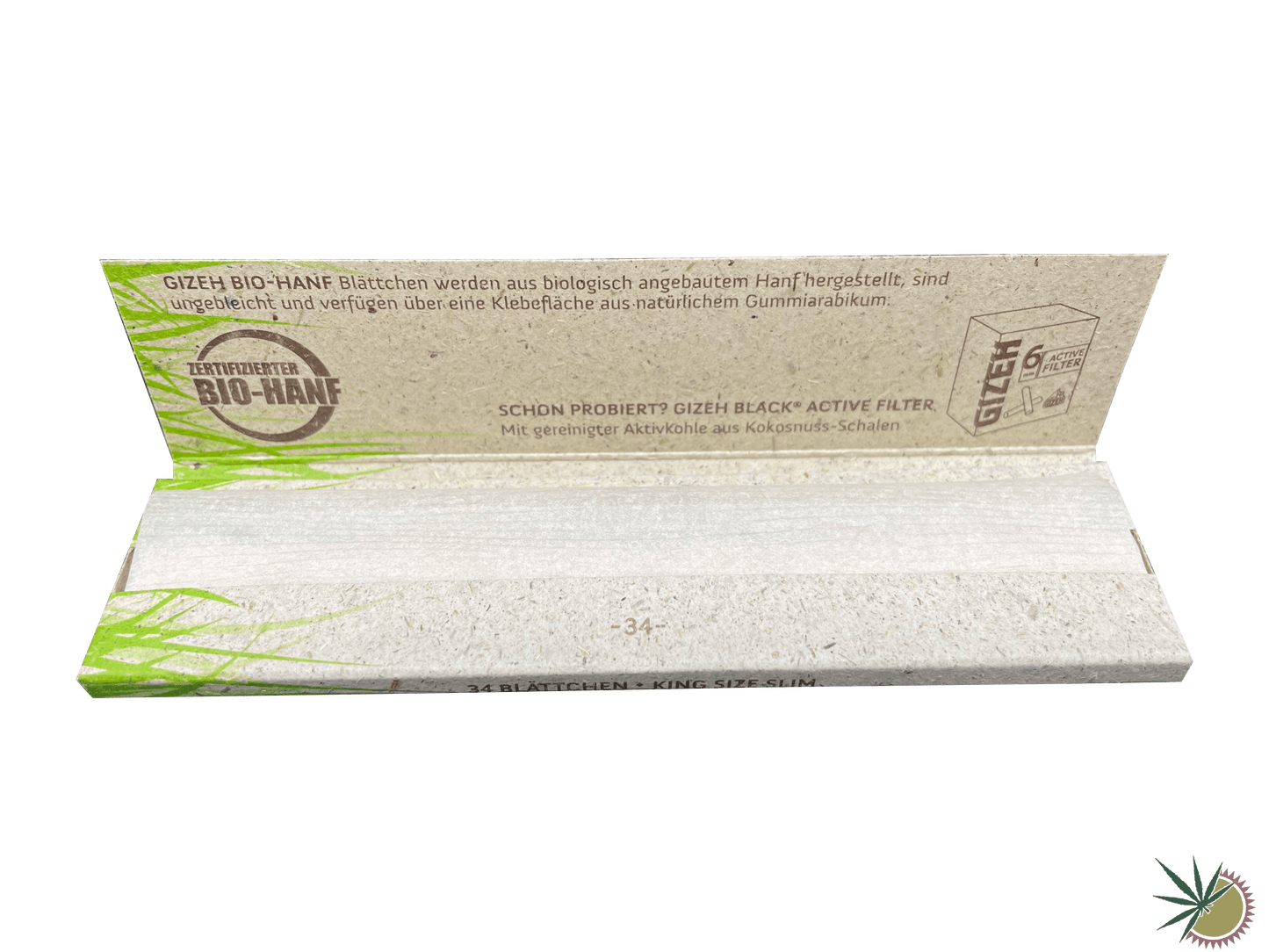 Gizeh Longpapers ungebleicht aus Bio-Hanf King Size Slim - THC Headshop