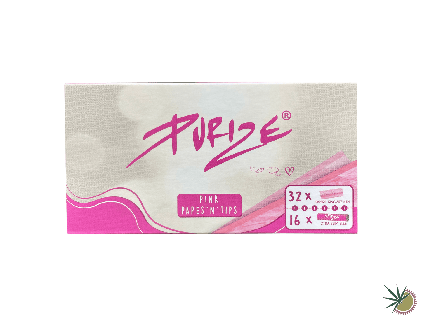 Purize Pink Papes'n'Tips Longpapers Pink + Aktivkohlefilter - THC Headshop
