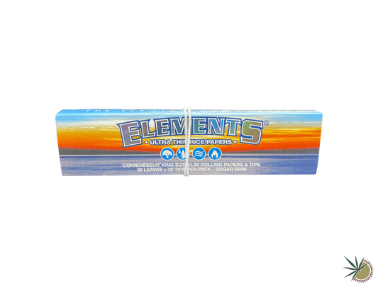 Elements Longpapers aus Reis + Tips King Size Slim - THC Headshop