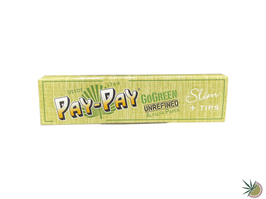 Pay-Pay Grüne Longpapers aus Alfalfa + Tips King Size Slim - THC Headshop