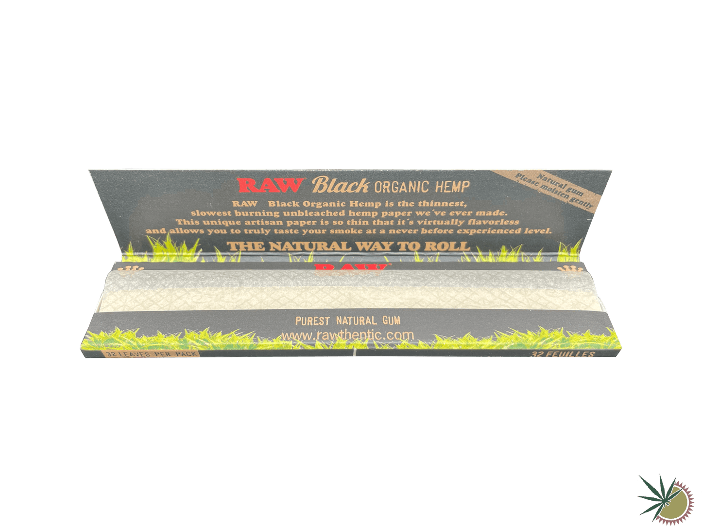 RAW Black Hemp Longpapers ungebleicht aus Hanf King Size Slim - THC Headshop