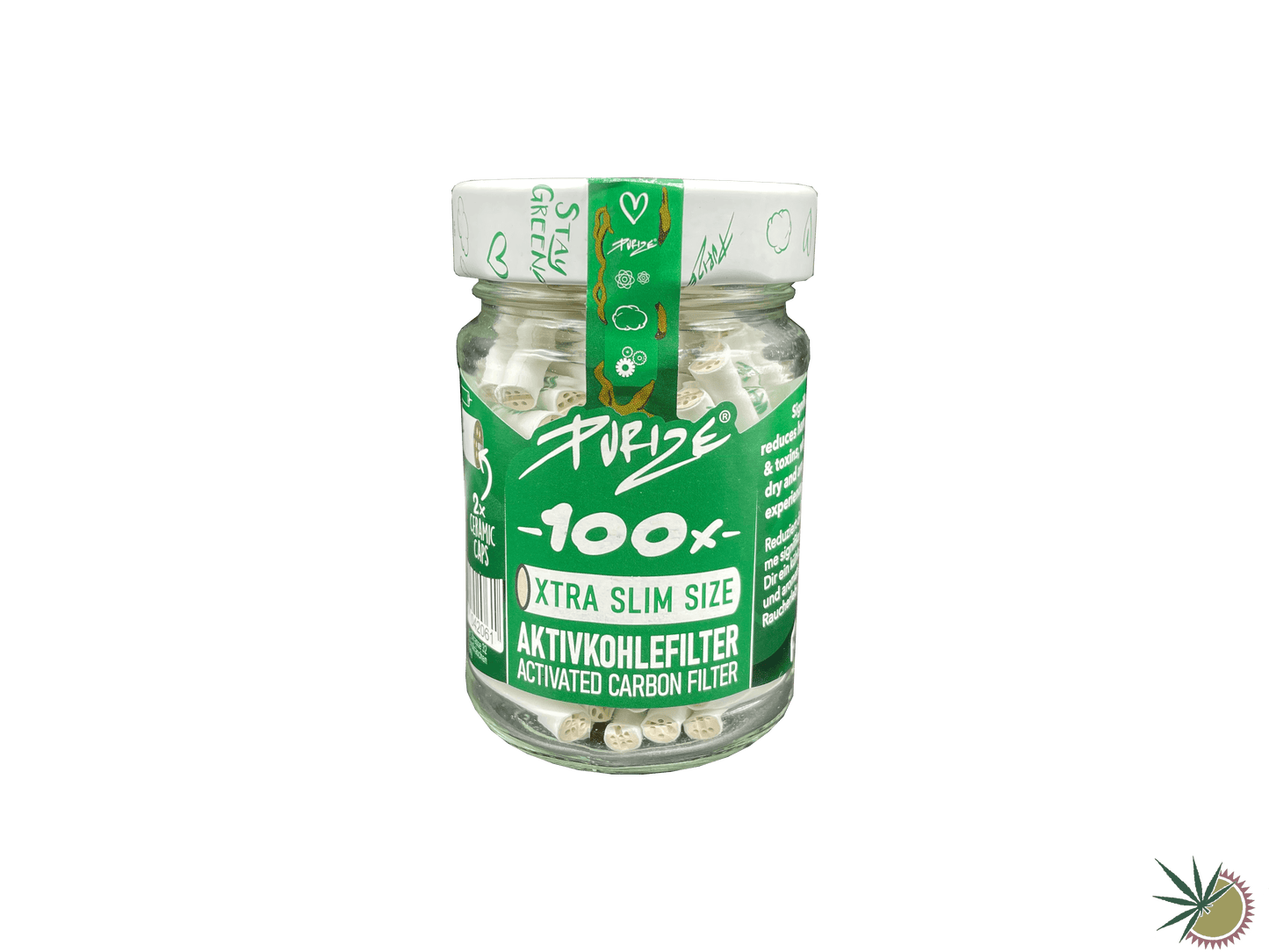 Purize Aktivkohlefilter Ø 5,9mm Xtra Slim 100 Stück im Schraubdeckelglas - verschiedene Farben - THC Headshop