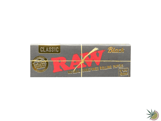 1 1/4 Papers Queen Size Slim RAW Black - THC Headshop