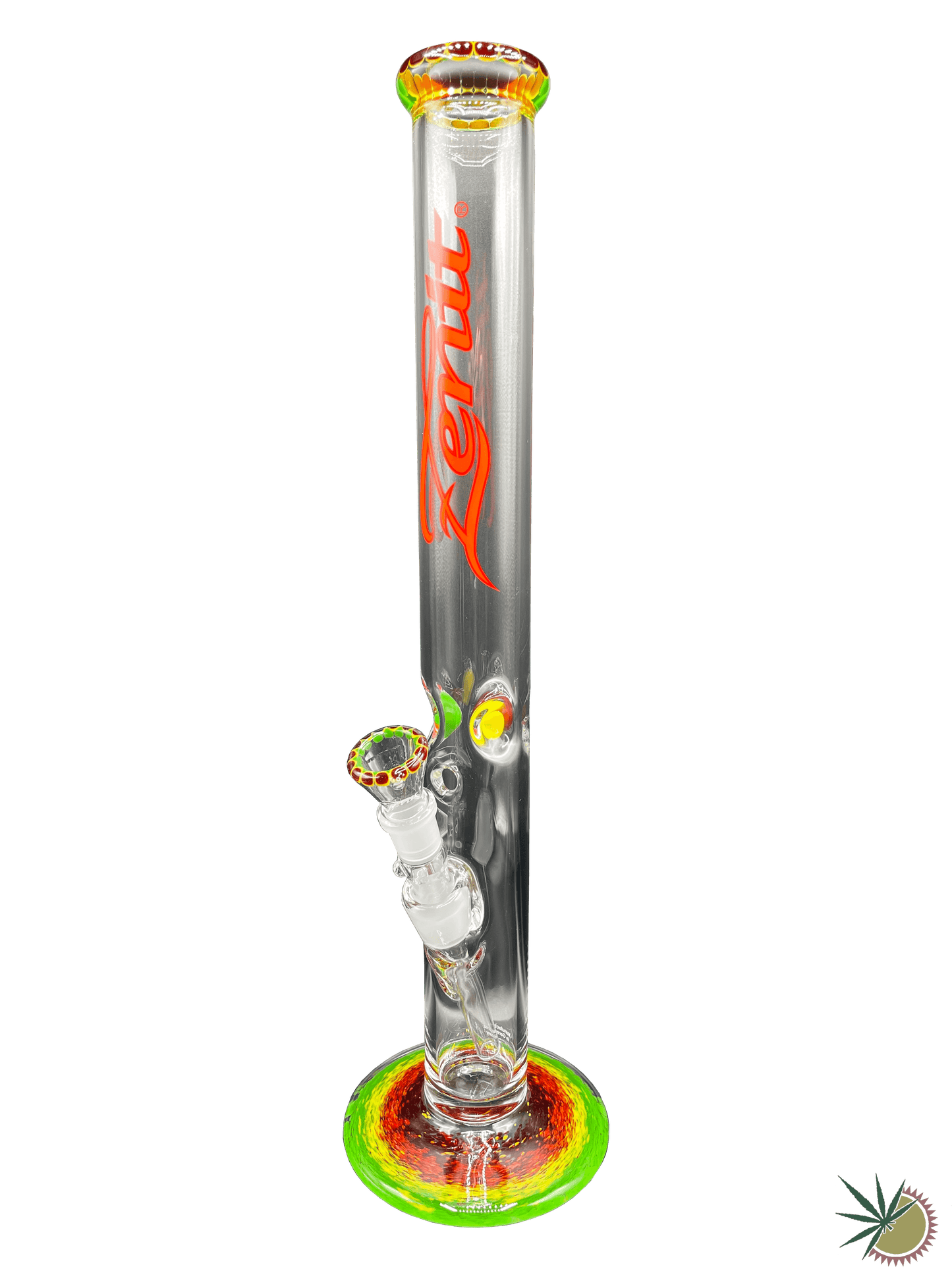 Zenit Bong "Rasta Style" 18.8er Schliff Mega-Cut 5mm 49cm - THC Headshop