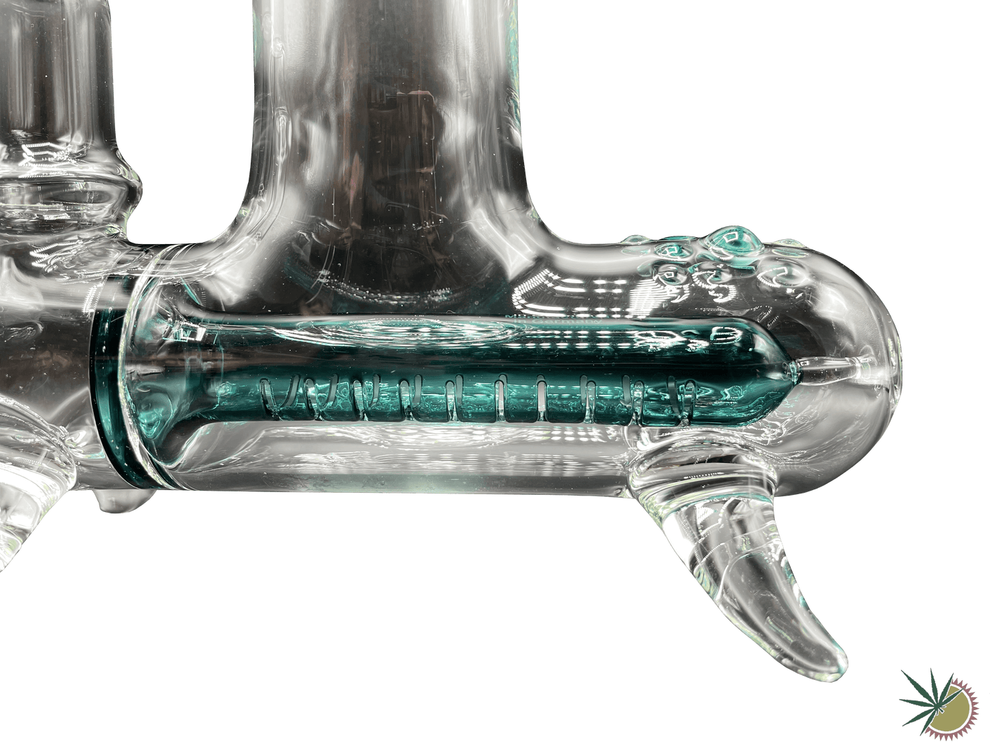 Zenit Bong 18.8er Schliff "Custom Inlinebong/Querrohr Teal" 3.5mm 39cm - THC Headshop
