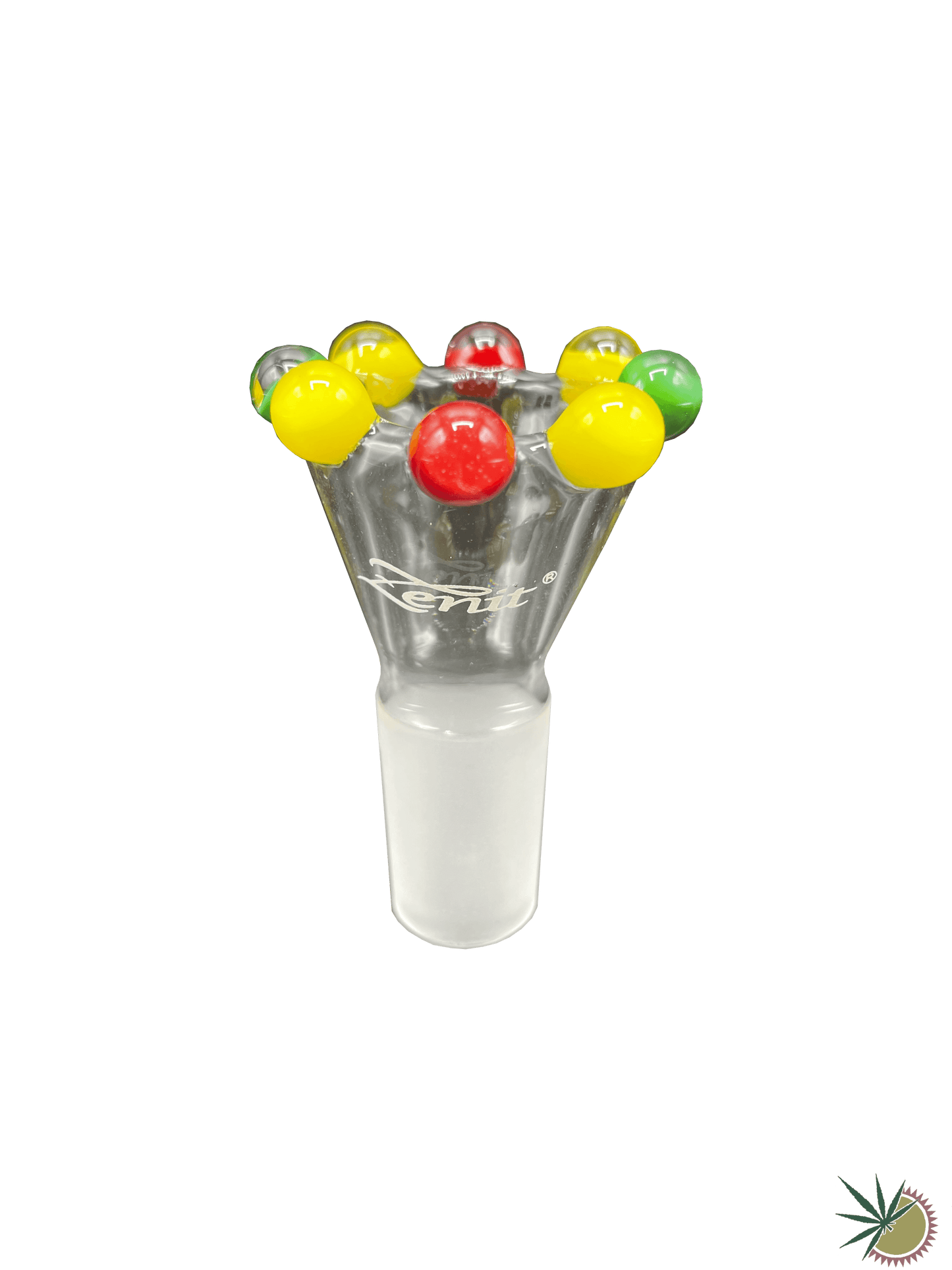 Zenit Bongkopf "Rot-gelb-grüne Krone" 18.8er Schliff Turbo - THC Headshop