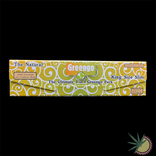 Greengo Longpapers 3in1 ungebleicht King Size Slim + Filtertips und Mischschale