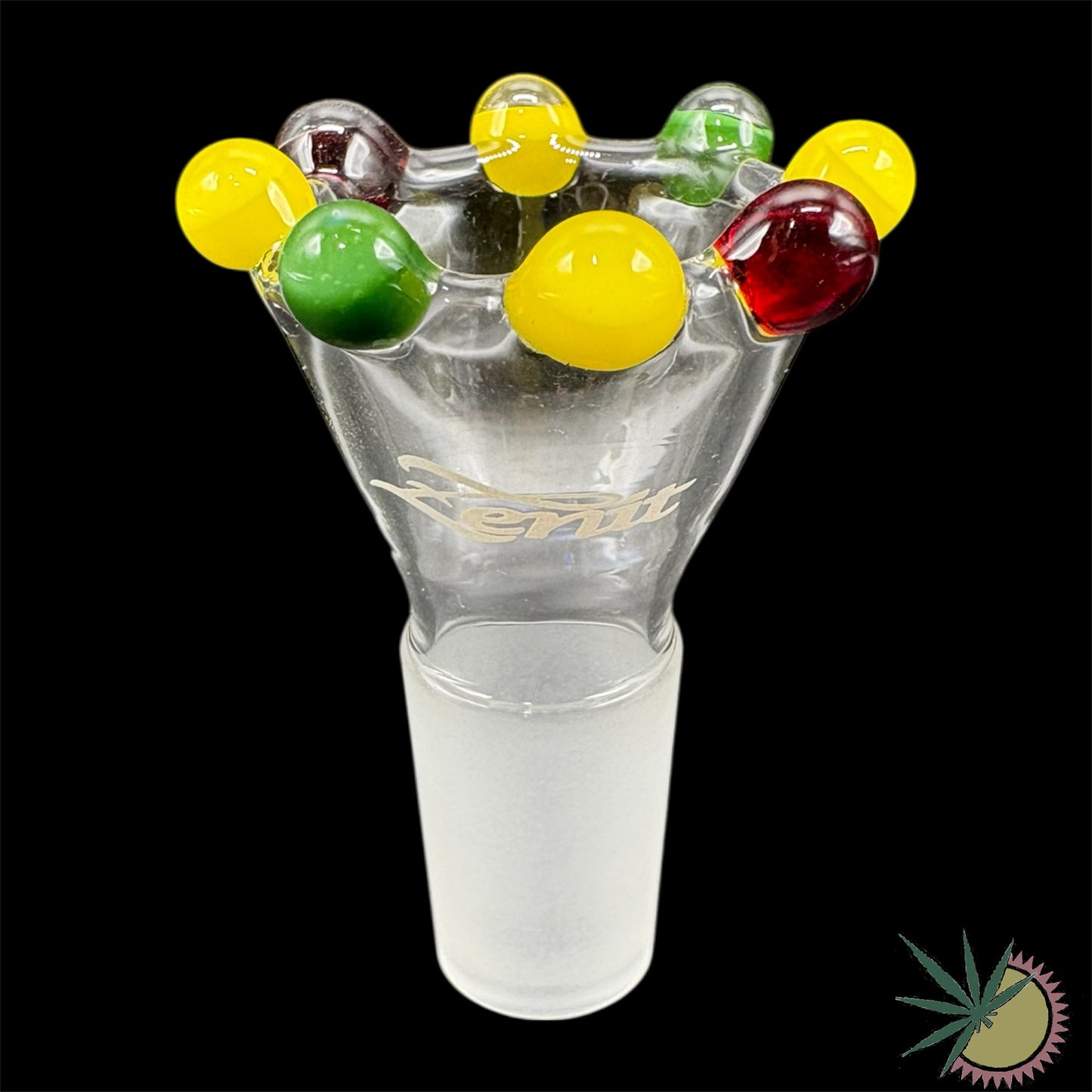 Zenit Bongkopf Rot-Gelb-Grüne Krone 18.8er Schliff Turbo