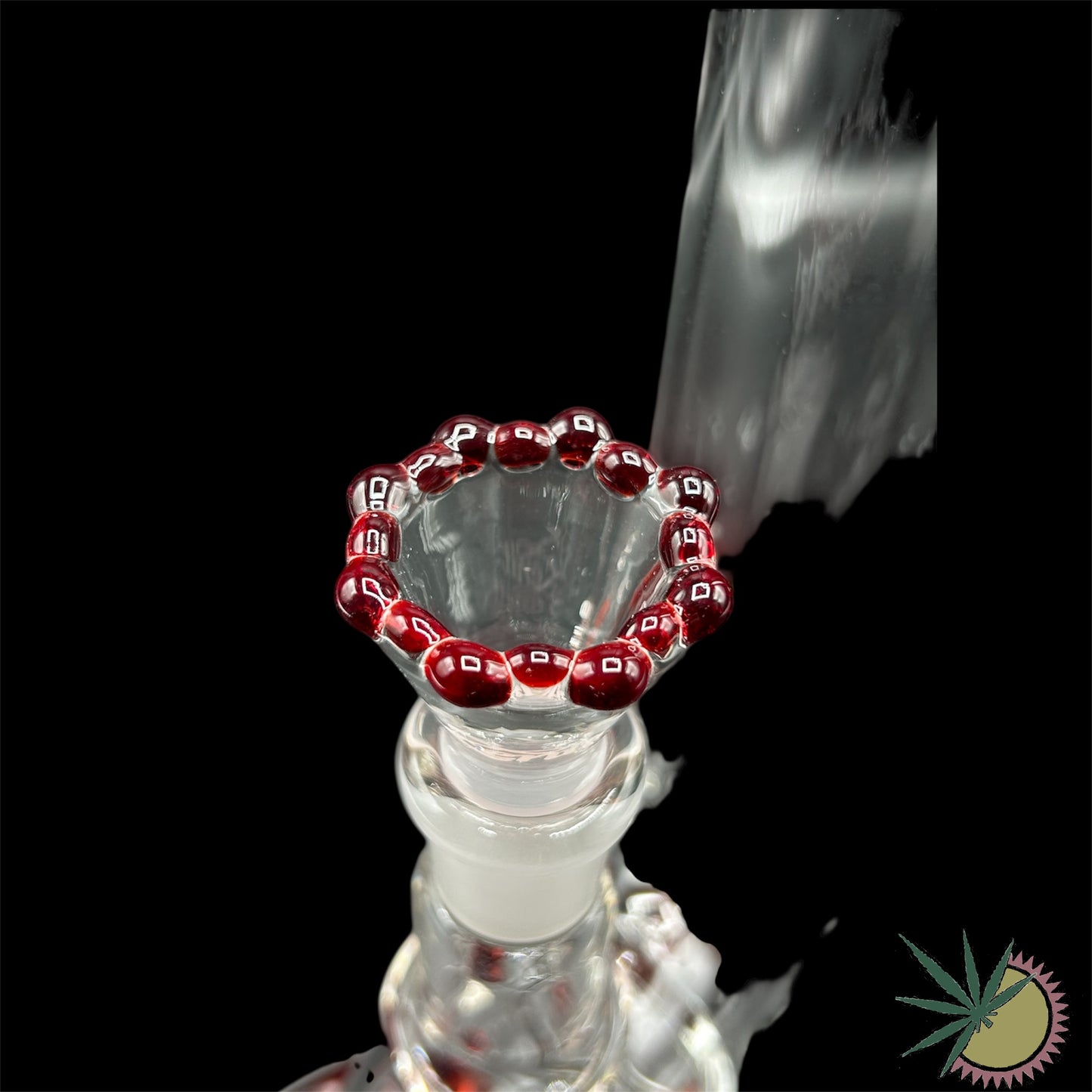 Zenit Bong Custom 18.8er Schliff "Inlinebong/Querrohr Rot" 3.5mm 41cm