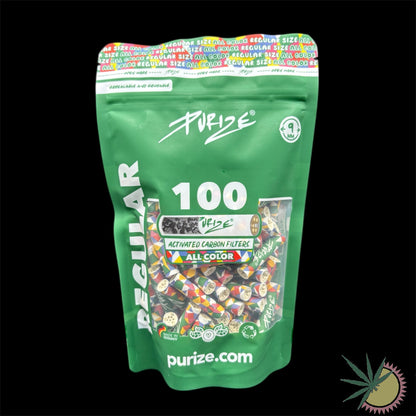 Purize Aktivkohlefilter Ø9mm Regular 1 Packung á 100 Stück verschiedene Farben