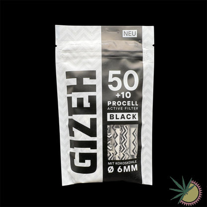 Gizeh ProCell Aktivkohlefilter mit Papierkappen Ø6mm 50+10 Stück verschiedene Farben