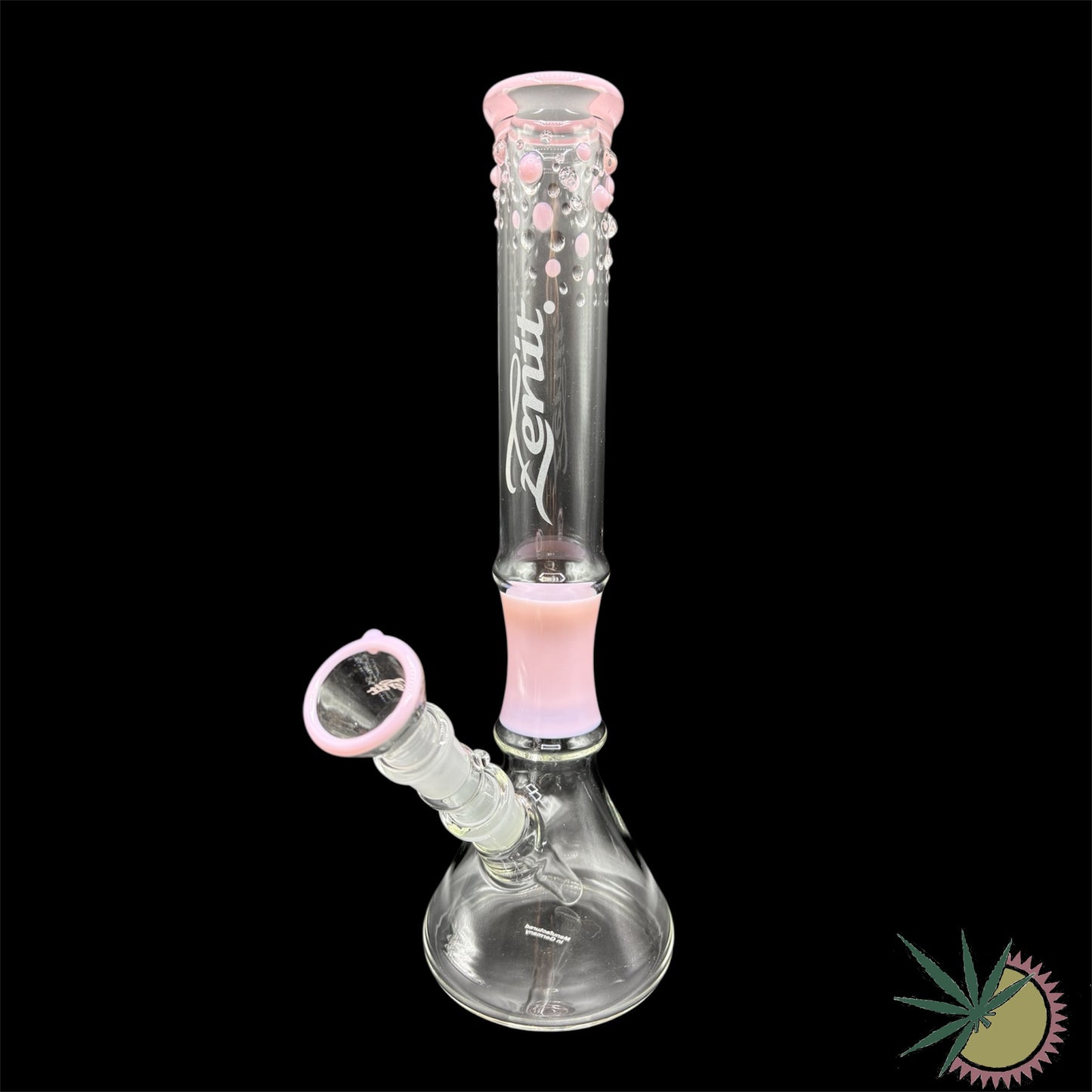 Zenit Bong Custom Beaker "Pink Moonwalk" 18.8er Schliff 3.5mm mit Farbsection