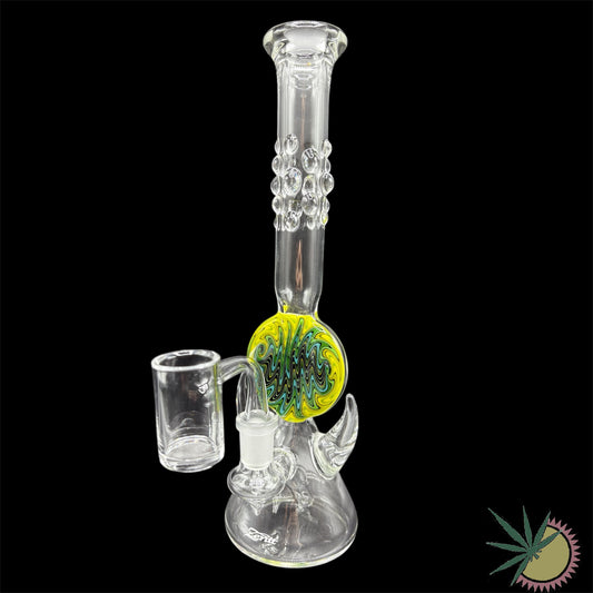 Zenit Dab Rig Custom „Ölbeaker" 14.5er Schliff mit Farbsection + Banger