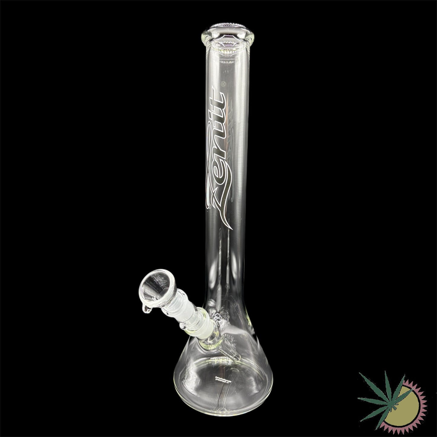 Zenit Bong Beaker 18.8er Schliff Schwarzes Logo 3.5mm 40cm