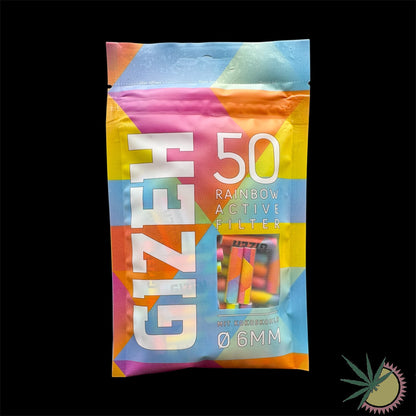 Gizeh Slim Aktivkohlefilter Ø6mm 50 Stück verschiedene Farben