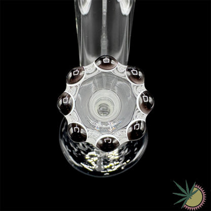 Zenit Bong Custom 18.8er Schliff Schwarzes Logo 5mm 40cm Rundfuß