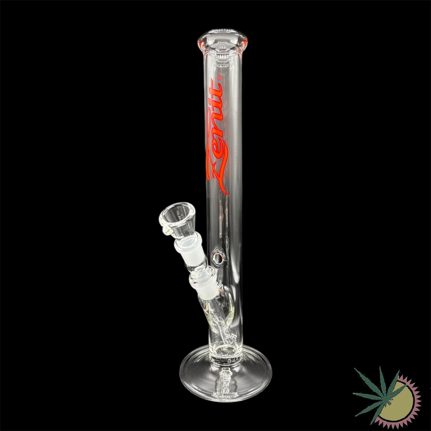 Zenit Bong 18.8er Schliff Rotes Logo 3.5mm 38cm Kickloch Rundfuß