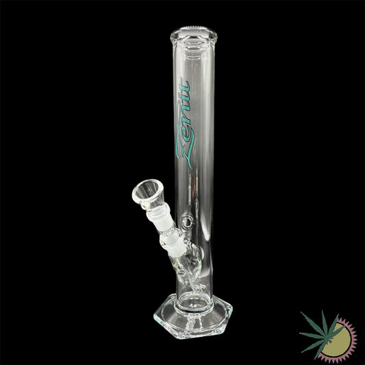 Zenit Bong 500er 18.8er Türkises Logo 3.5mm 38cm Kickloch