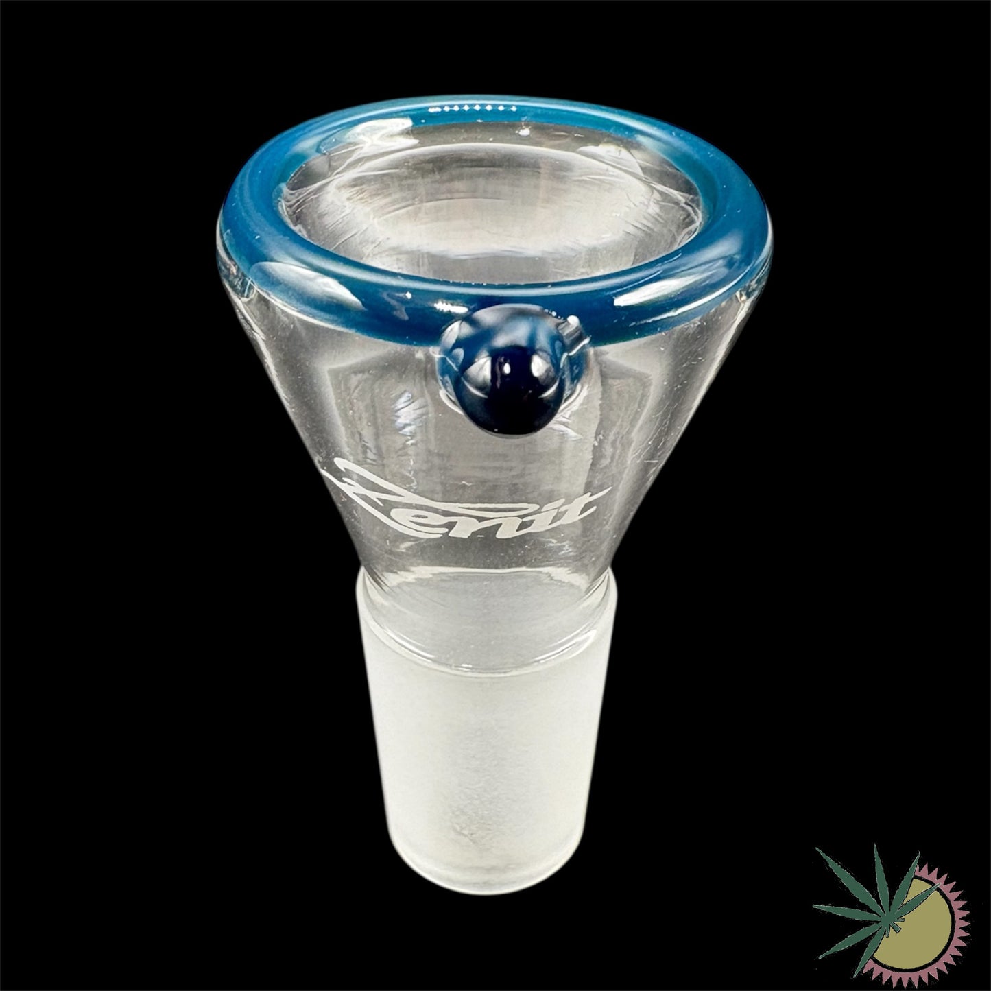 Zenit Bongkopf Blauer Farbrand 18.8er Schliff Turbo