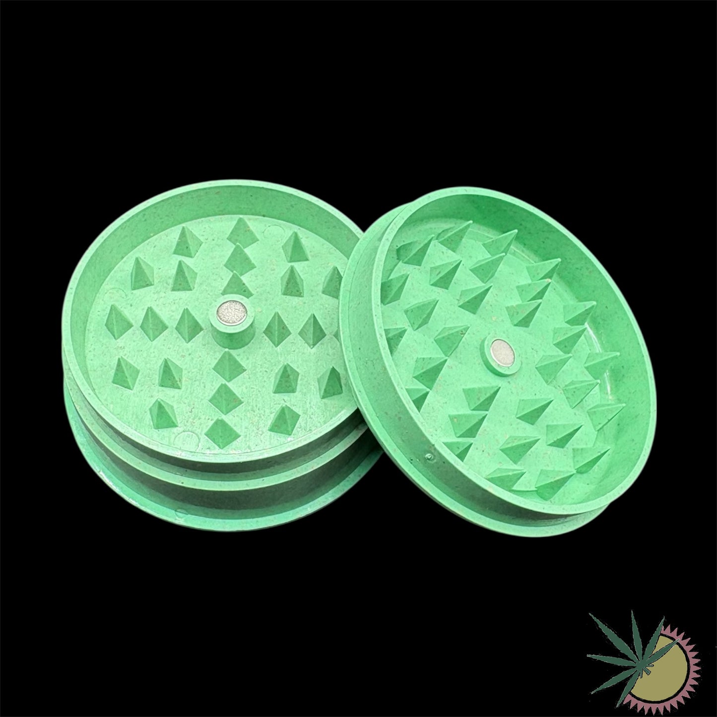 Grinder 2-teilig Basic Ø60mm aus Kunststoff mit organischem Anteil verschiedene Farben