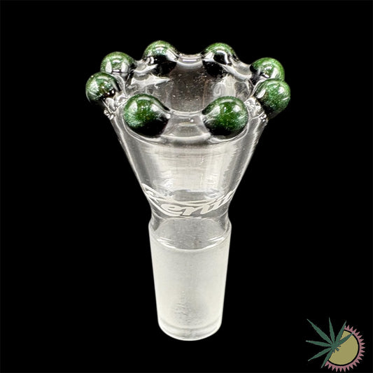 Zenit Bongkopf Schwarz-Glitzergrüne Krone 14.5er Schliff Turbo