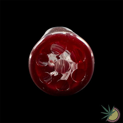 JellyJoker Spiral-Tip Dunkelrot Ø12mm aus Glas 7-Loch