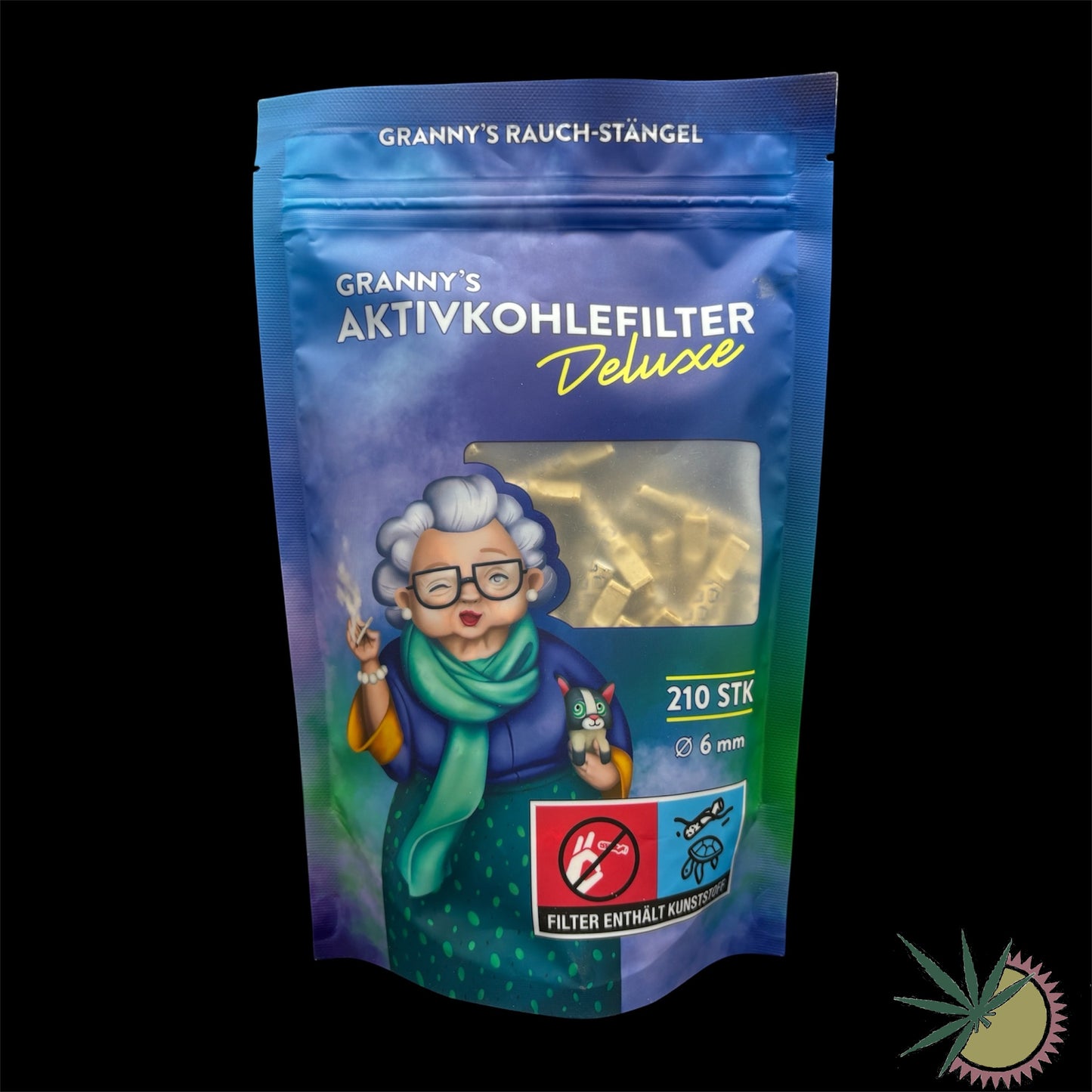 Grannys Weed Hybrid Aktivkohlefilter Deluxe Ø6mm mit Mundstück 1 Packung á 210 Stück