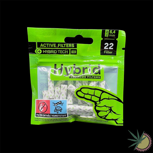 Hybrid Supreme Zellstoff-Aktivkohlefilter Ø6.4mm 1 Packung á 22 Stück Weiß