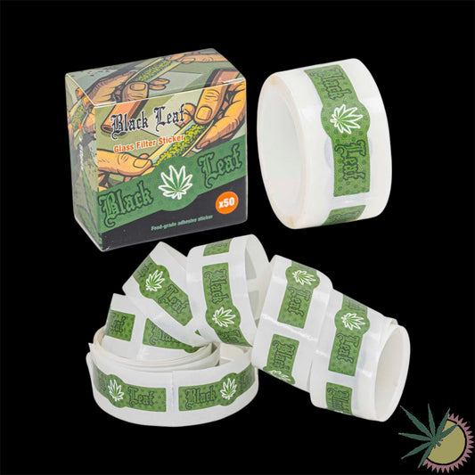 Black Leaf Sticker für Spiral-Tips einzeln oder 50er Box
