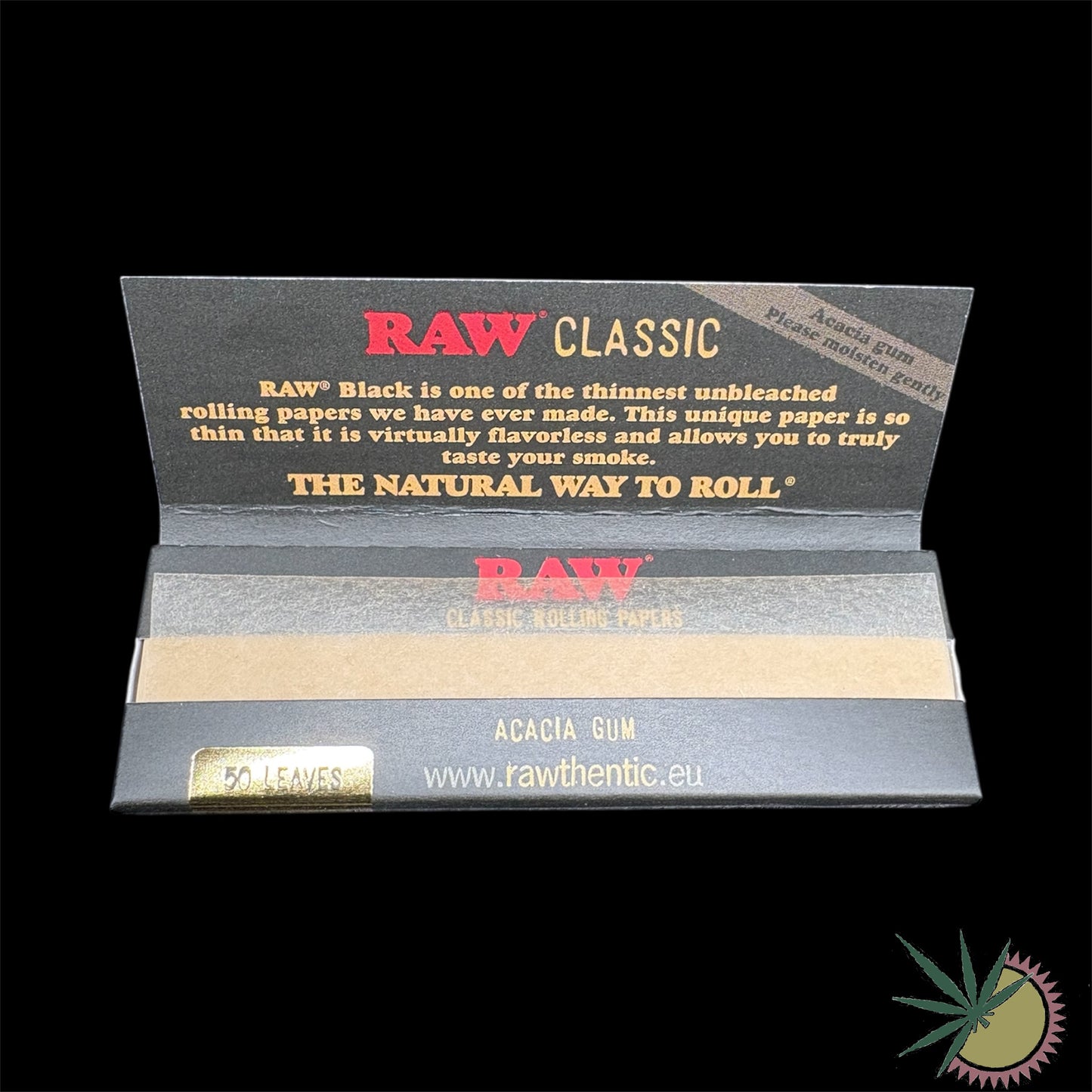 RAW Black Classic 1 1/4 Papers Queen Size Slim