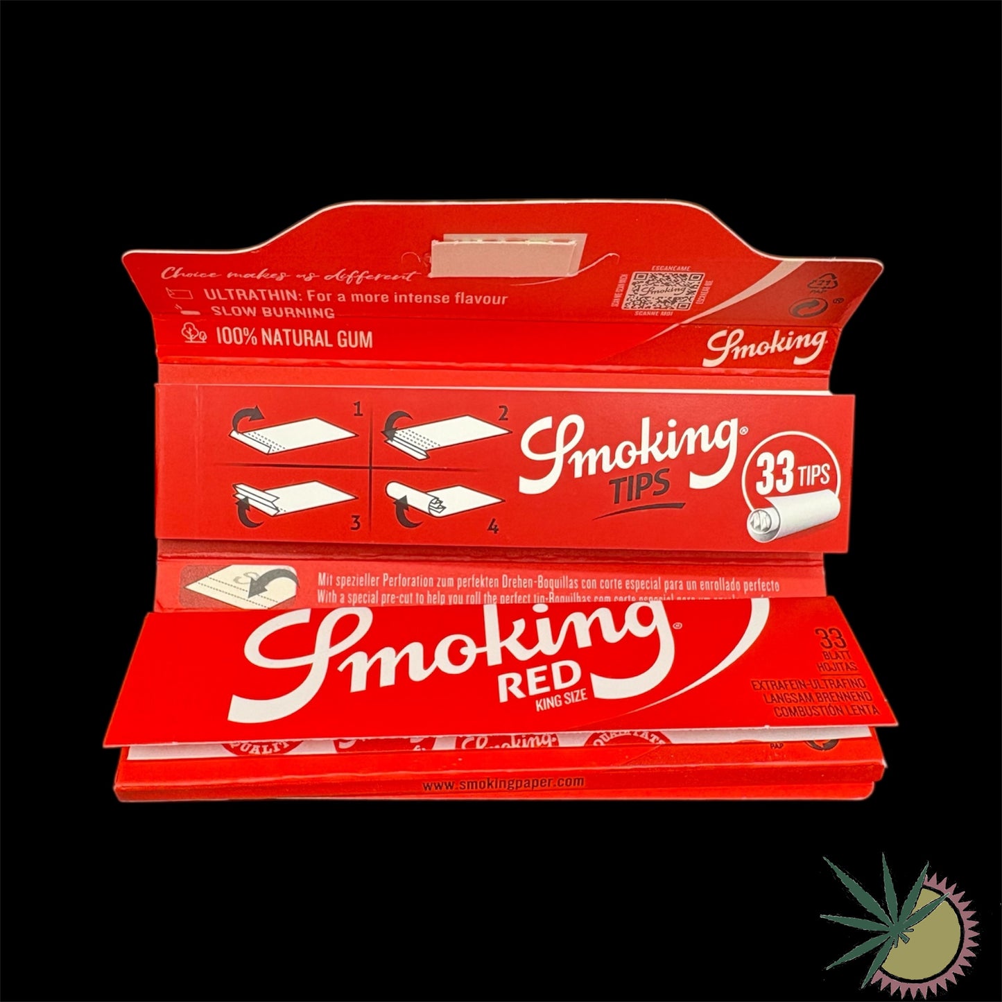 Smoking Red Longpapers King Size (Extra Breit) + Filtertips