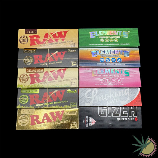 Mixed Queen Size 1 1/4 Papers-Bundle 10 verschiedene Papers