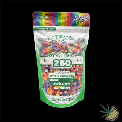 Purize Aktivkohlefilter Ø6mm Xtra Slim 1 Packung á 250 Stück verschiedene Farben