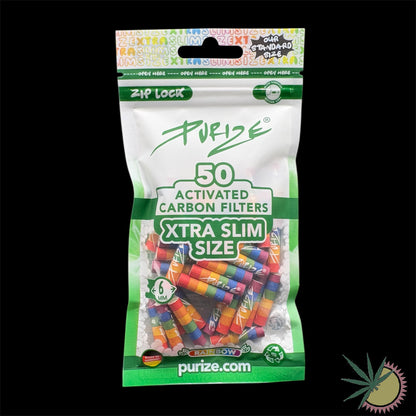 Purize Aktivkohlefilter Ø6mm Xtra Slim 1 Packung á 50 Stück verschiedene Farben