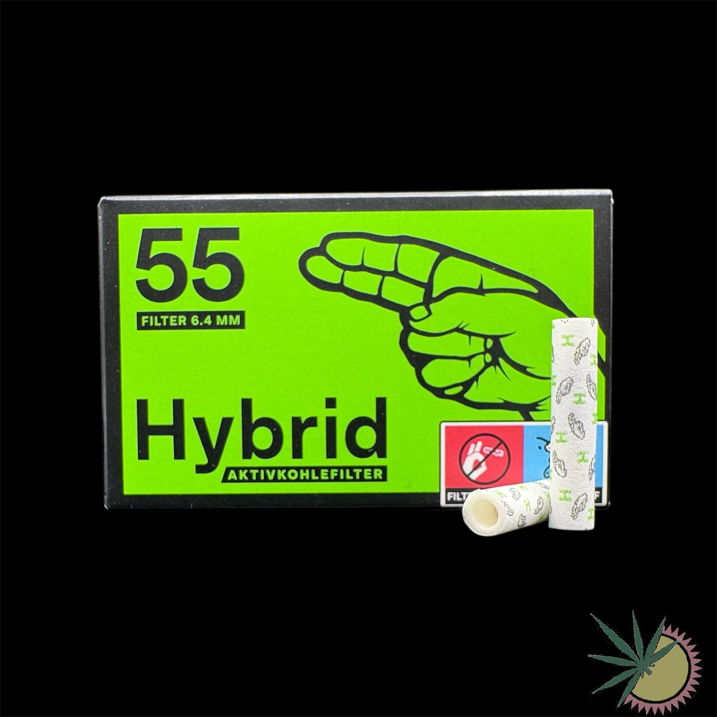 Hybrid Supreme Zellstoff-Aktivkohlefilter Ø6.4mm 1 Packung á 55 Stück verschiedene Farben