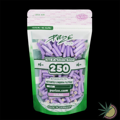 Purize Aktivkohlefilter Ø6mm Xtra Slim 1 Packung á 250 Stück verschiedene Farben