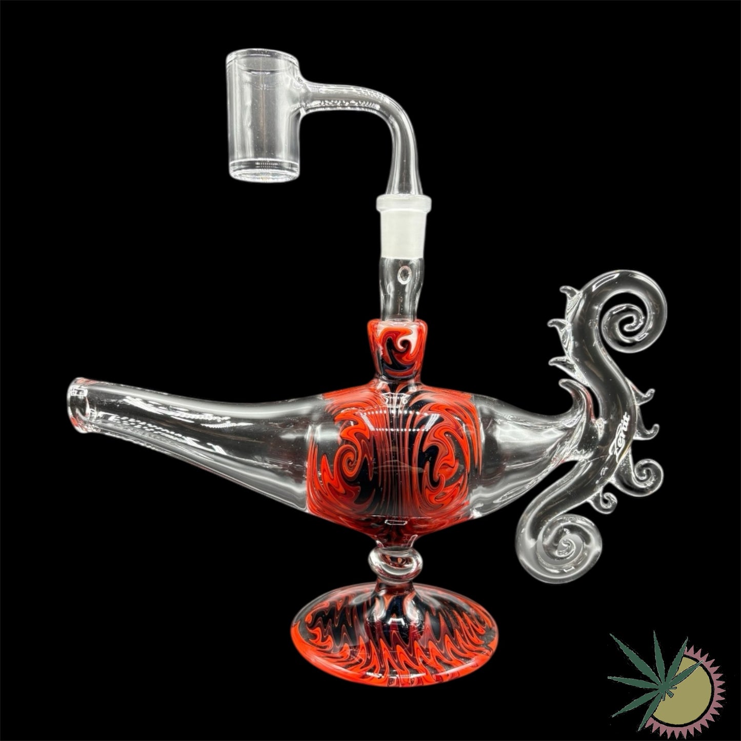 Zenit Dab Rig Custom 14.5er Schliff "Wunderlampe" mit Farbsection + Banger